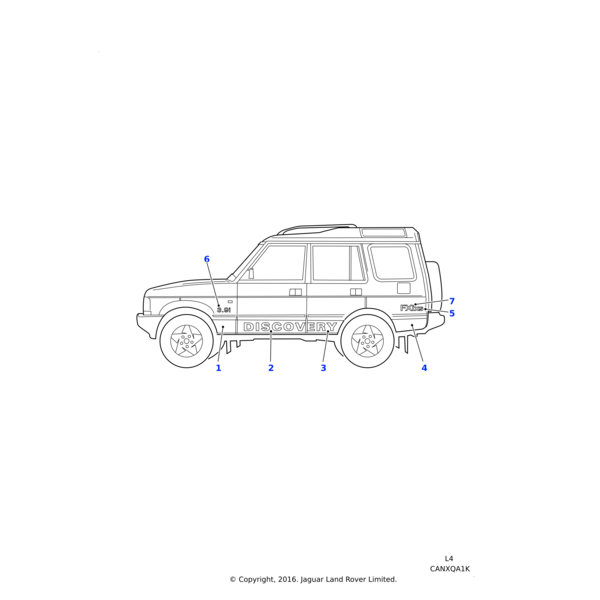 Land Rover Tape rear quarter