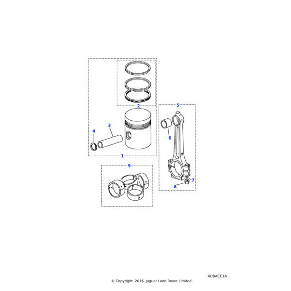 Land Rover Set-Pleuellager