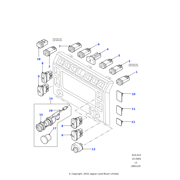 Land Rover Plug - Switch Hole Blanking