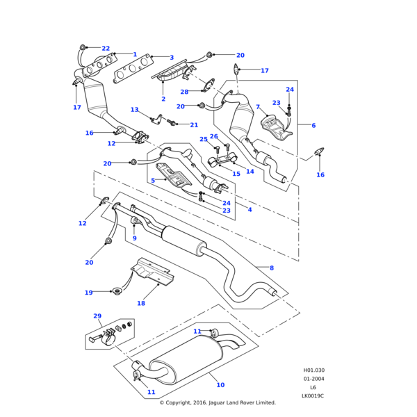 Land Rover Manifold assembly-engine exhaust