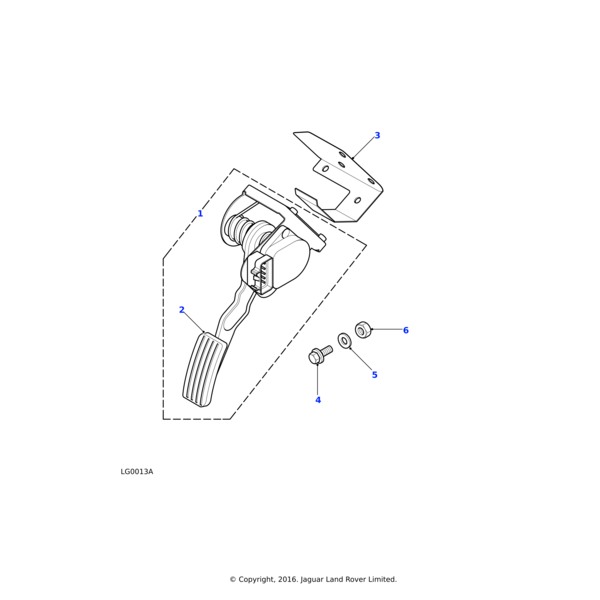 Land Rover Potentiometer &amp; pedal-assembly