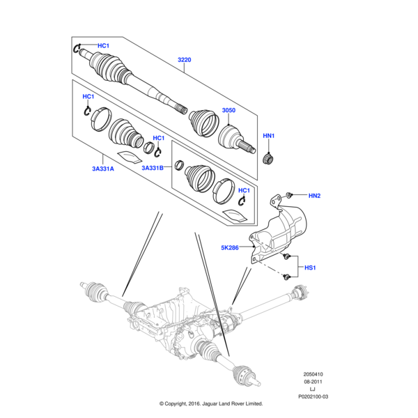 Land Rover Mutter-Flansch
