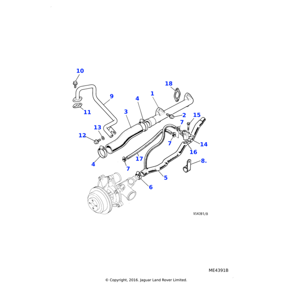 EAC32151 - Jaguar Land Rover Schlauchschelle