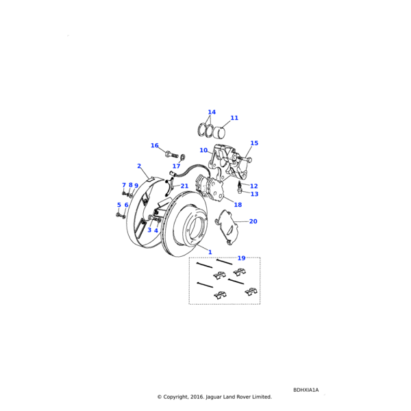 Land Rover Shield-disc rear brake