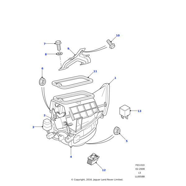 Land Rover Blower assembly heater