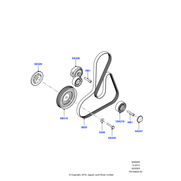 Land Rover Pulley - Crankshaft