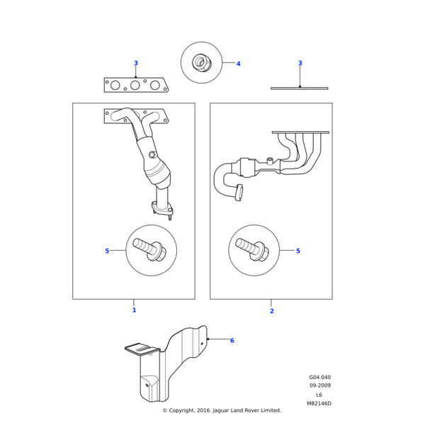 Land Rover Manifold-engine rear exhaust