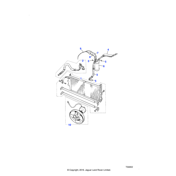 Land Rover Hose-compressor/condenser air conditioning