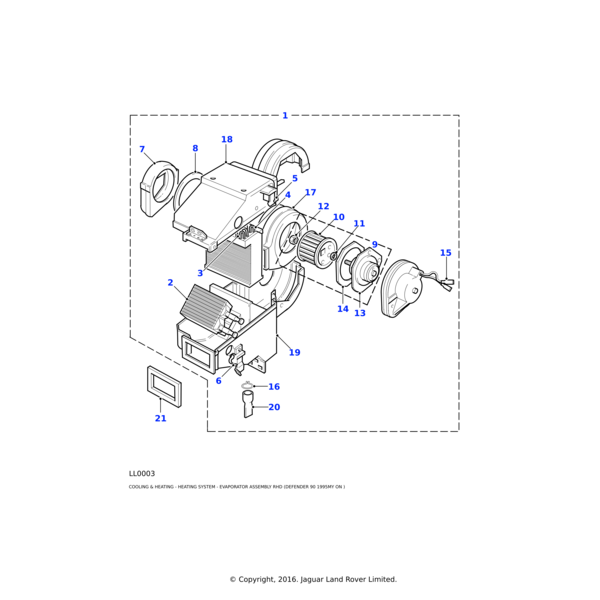 Land Rover Evaporator assembly-air conditioning
