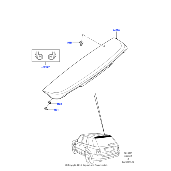 Land Rover Bausatz Spoiler hinten