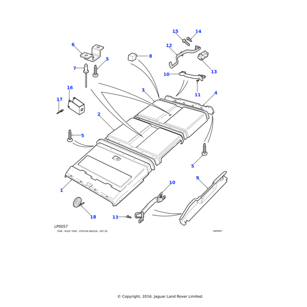 Land Rover Finisher-roof cantrail