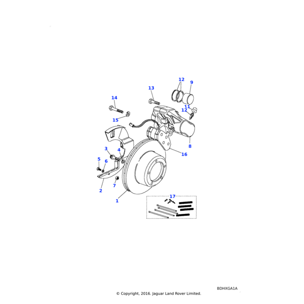 Land Rover Shield-disc front brake