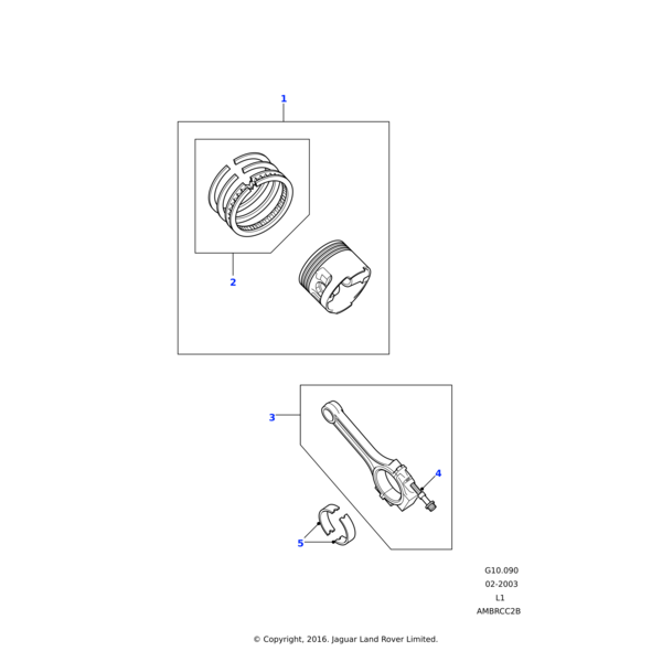 Land Rover Set-Pleuellager