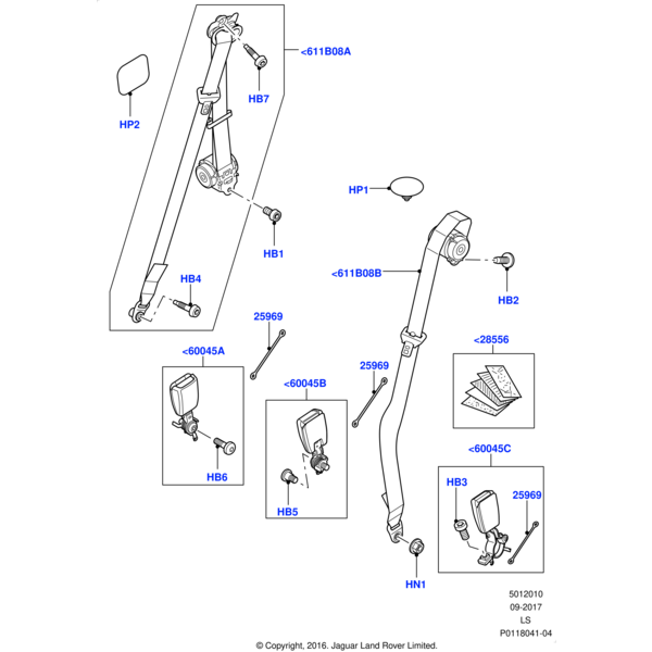Land Rover Seat Belt