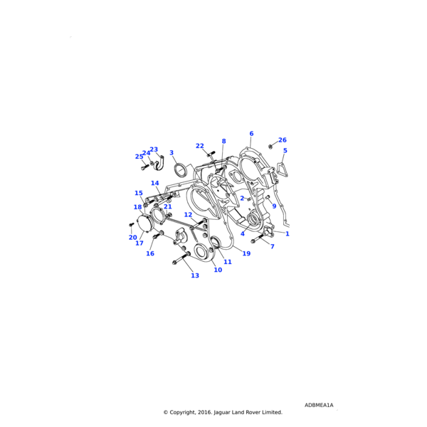 Land Rover Gasket-cover front