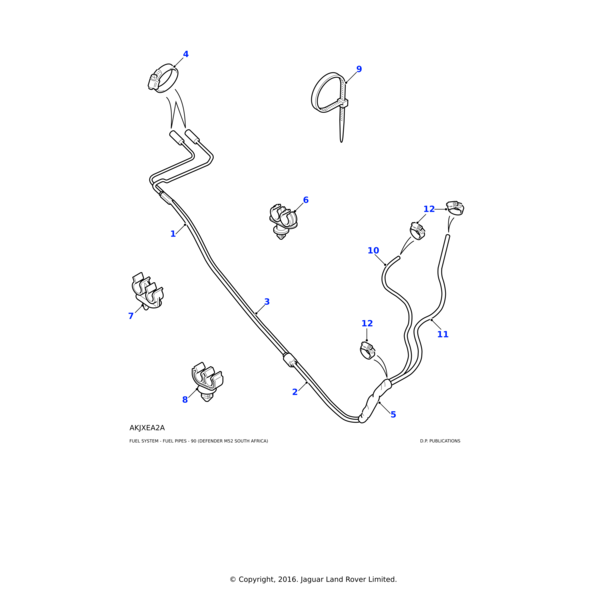 Land Rover Clamp-hose fuel lines