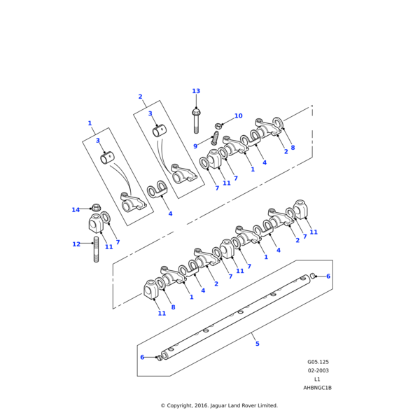 Land Rover Rocker assembly-cylinder head
