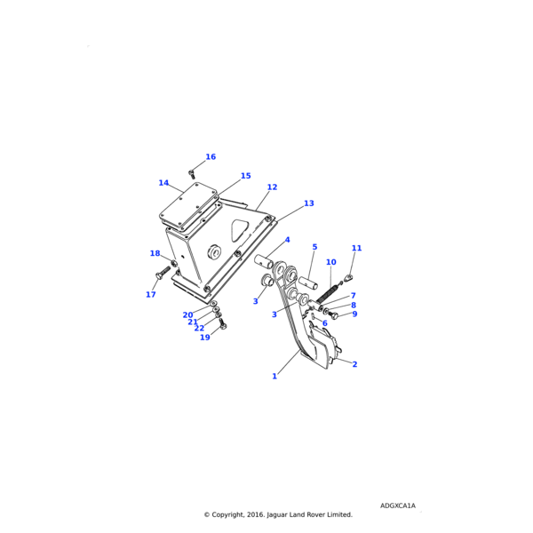 Land Rover Gasket-clutch pedal box to bulkhead
