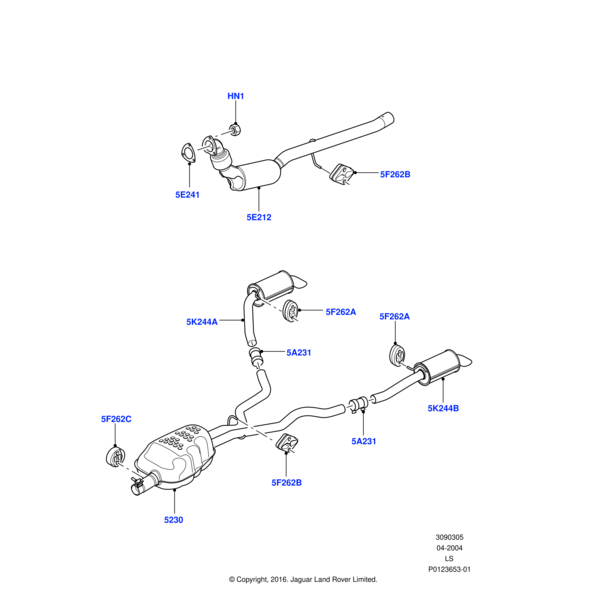 Land Rover Dichtung-Auspuffanlage