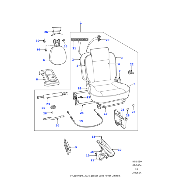Land Rover Cover-saddle bracket offs