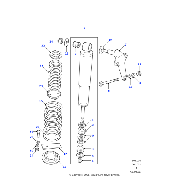 Land Rover Seat-suspension spring lower