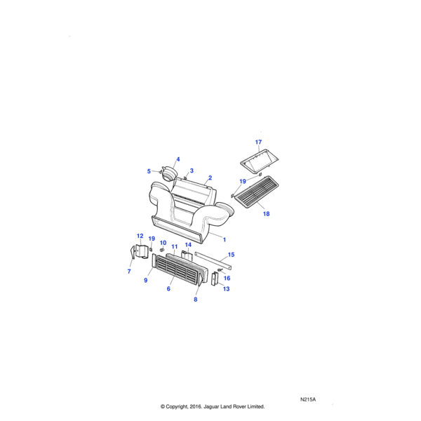 391306 - Land Rover Duct assembly-facia
