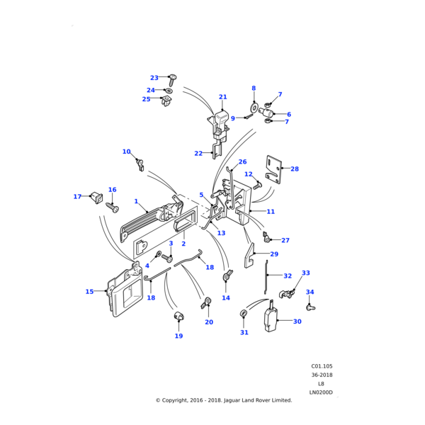 Land Rover Seal-door lock striker