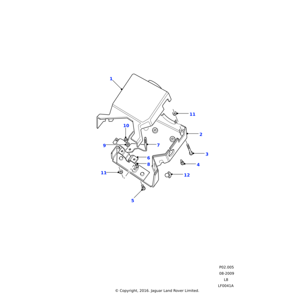 Land Rover Cover assembly-steering column