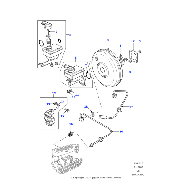 Land Rover Hose vacuum-brake