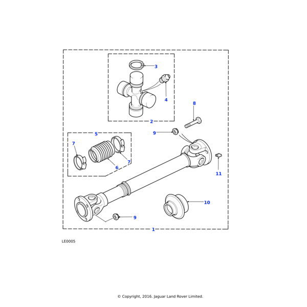 Land Rover Gaiter-propshaft sliding joint