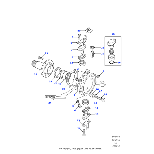 Land Rover Kit-swivel pin-upper