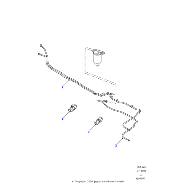 Land Rover Clip-double fuel lines