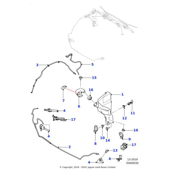 T4N28907 - Jaguar Scheibenwasch-/Scheinwerferwaschanlagenbehälter