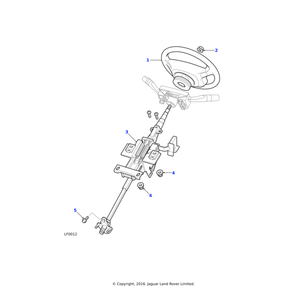 Land Rover Column assembly steering system