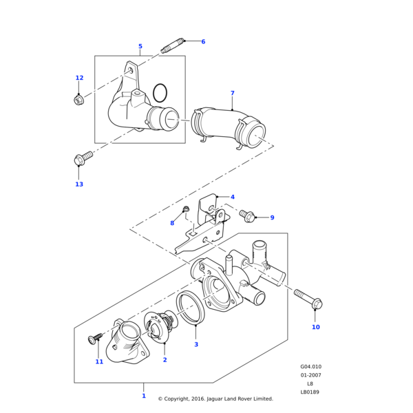 Land Rover Housing - Thermostat