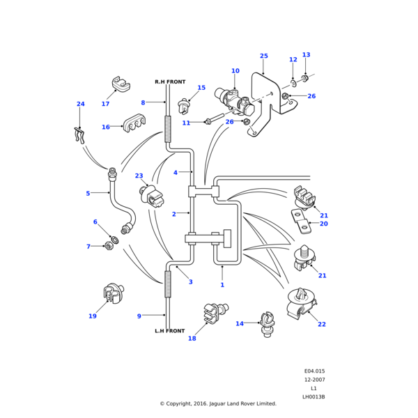 Land Rover Zweierclip, Bremsleitung