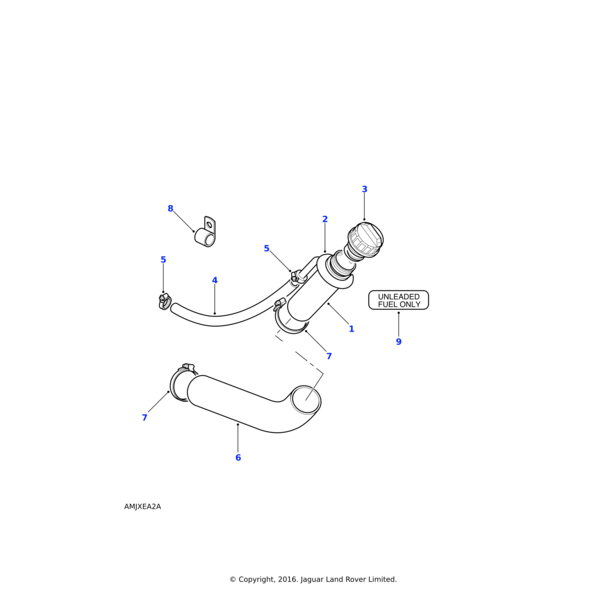 Land Rover Filler assembly-fuel