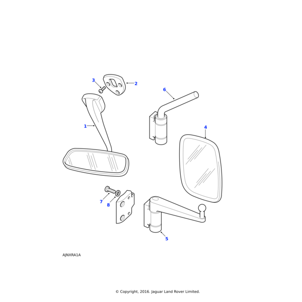 Land Rover Slug-windscreen mirror fixing