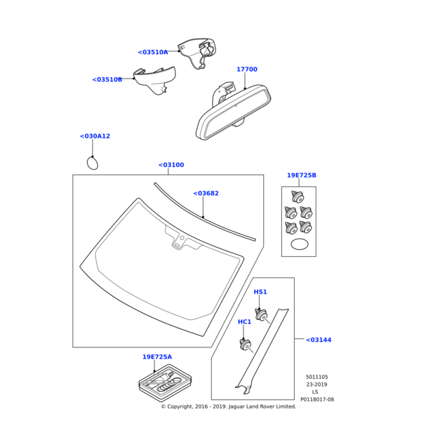 Land Rover Mirror - Rear View - Inner