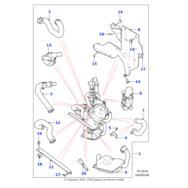 T4N25055 - Jaguar Auxiliary heater assembly