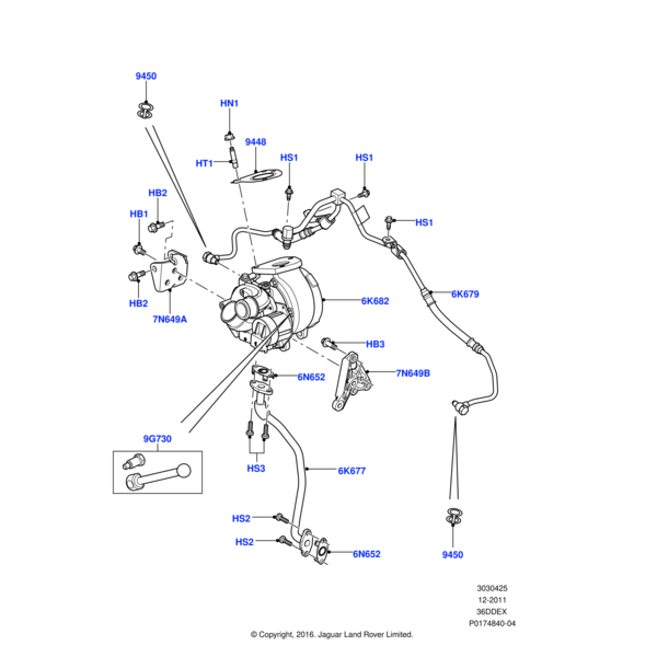 Land Rover Pipe - Oil Feed
