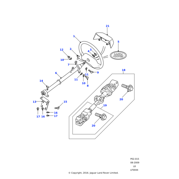 Land Rover Steering Column