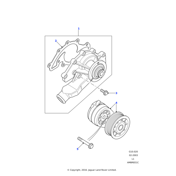 Land Rover Dichtung-Körper-Kühlmittelpumpe