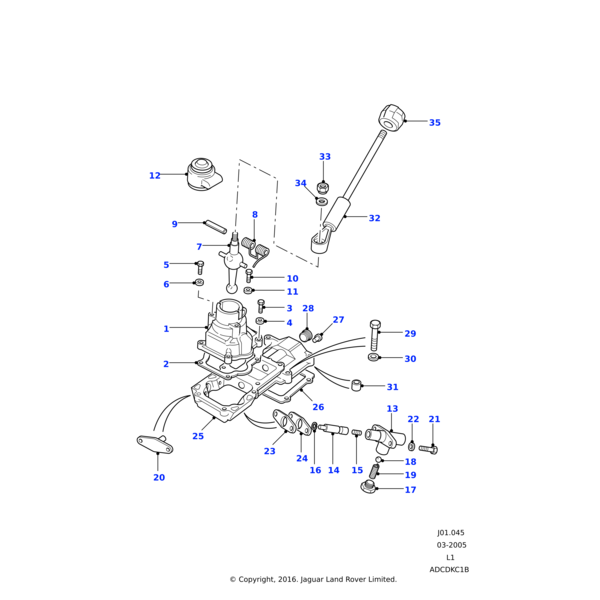 Land Rover Feder-Stößel-Schaltgetriebe