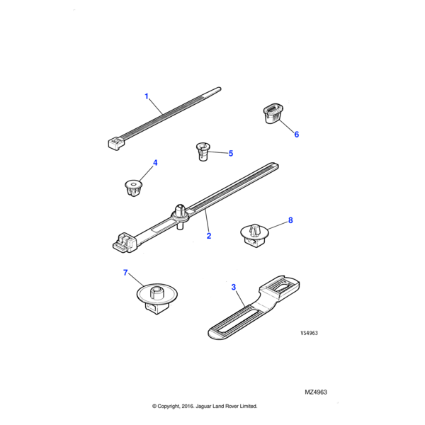 AAU3685J - Jaguar Halteband und Aufschiebbefestigung