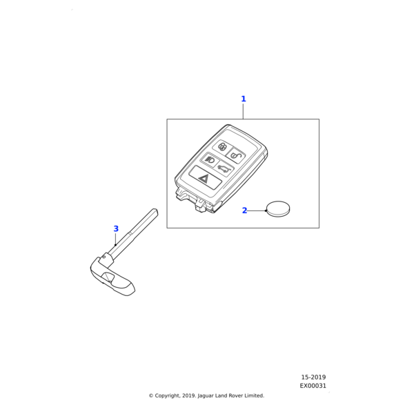 T2H45157 - Jaguar Schlüsseltaschensensor