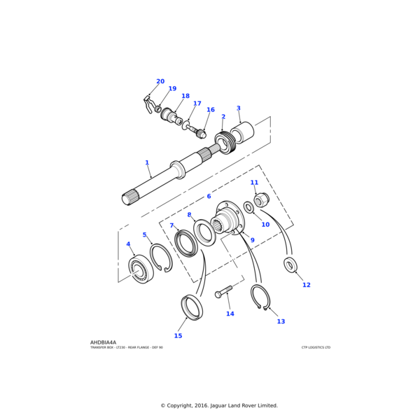 Land Rover Mudshield-transfer box oil seal