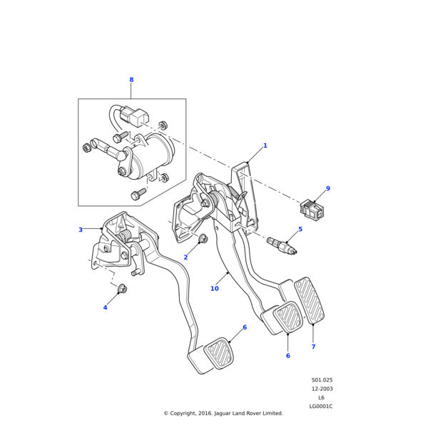 Land Rover Pedal And Bracket - Accelerator
