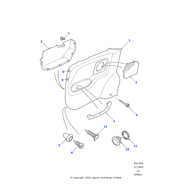 Land Rover Screw-torx-pan