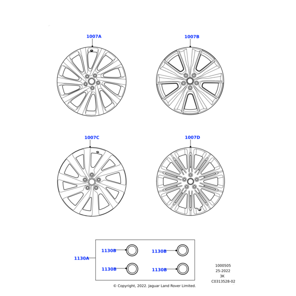 VPLKW0147 - Land Rover Wheel Centre Cap, Grey finish